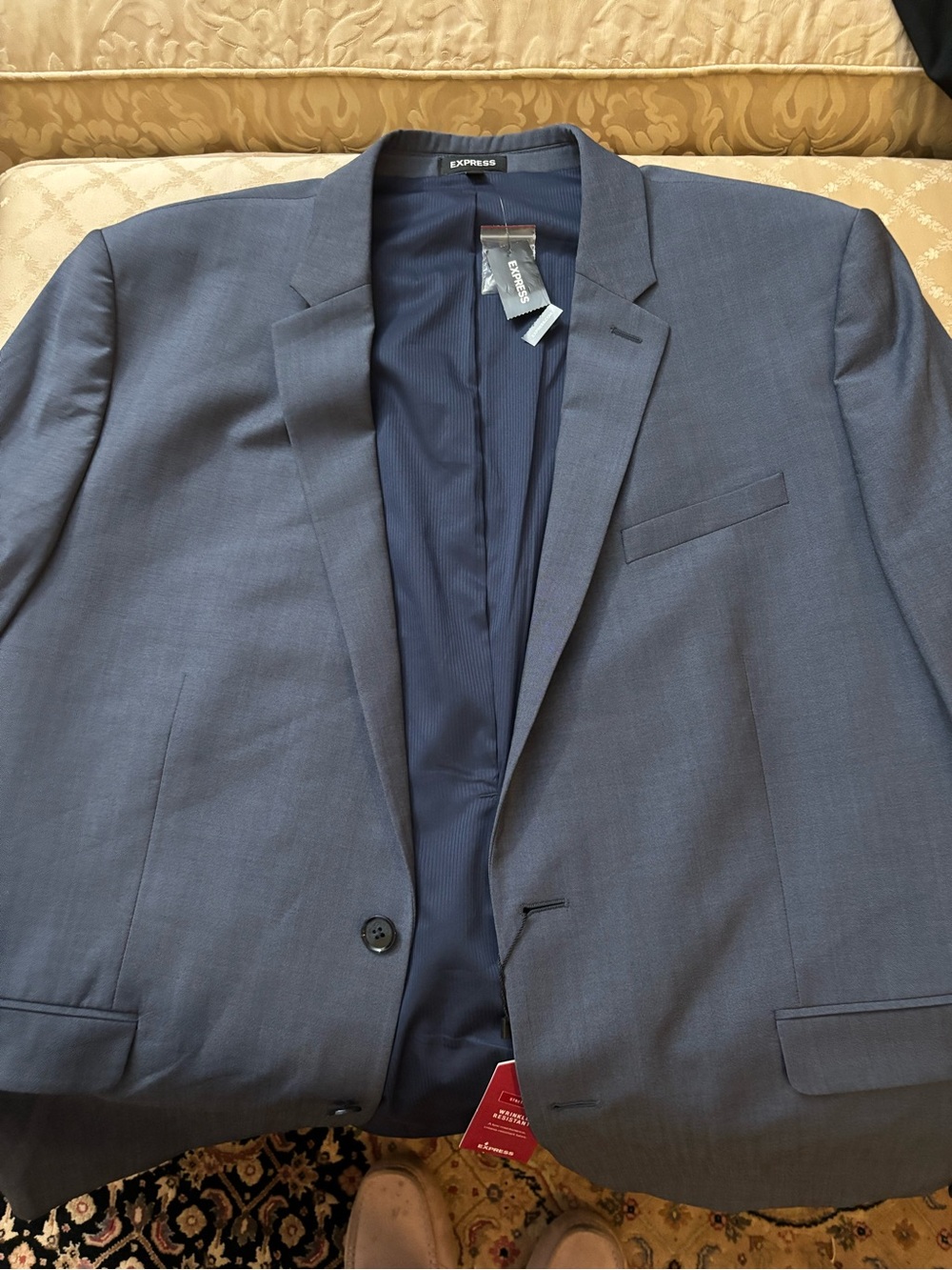 Express- Two-Button Sport Coat-Grey Blue
